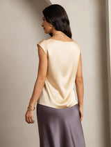 [Samppanja] SilkSilky-FI Cap Sleeve Round Neck Naisten T-paita 002