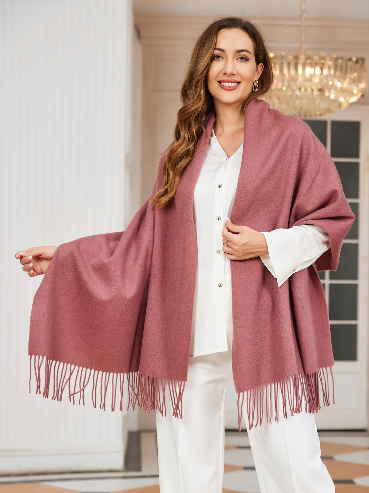 [Vaalean Mauve] SilkSilky-FI Scarf 001