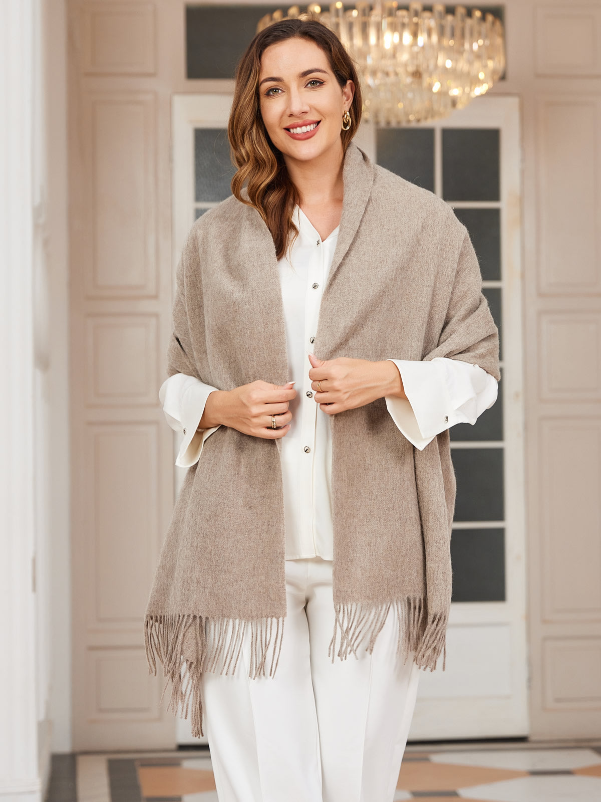 [Tumma Khaki] SilkSilky-FI Scarf 001