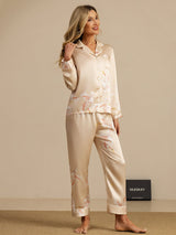 [Samppanja] SilkSilky-FI Long Sleeve Notkokaulus Naisten Pyjamat 003