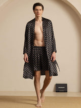 [Musta Ketju] SilkSilky-FI Long Sleeve Miesten Pyjamat 008