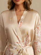 [Samppanja] SilkSilky-FI 3/4 Sleeve Naisten Aamutakki 005