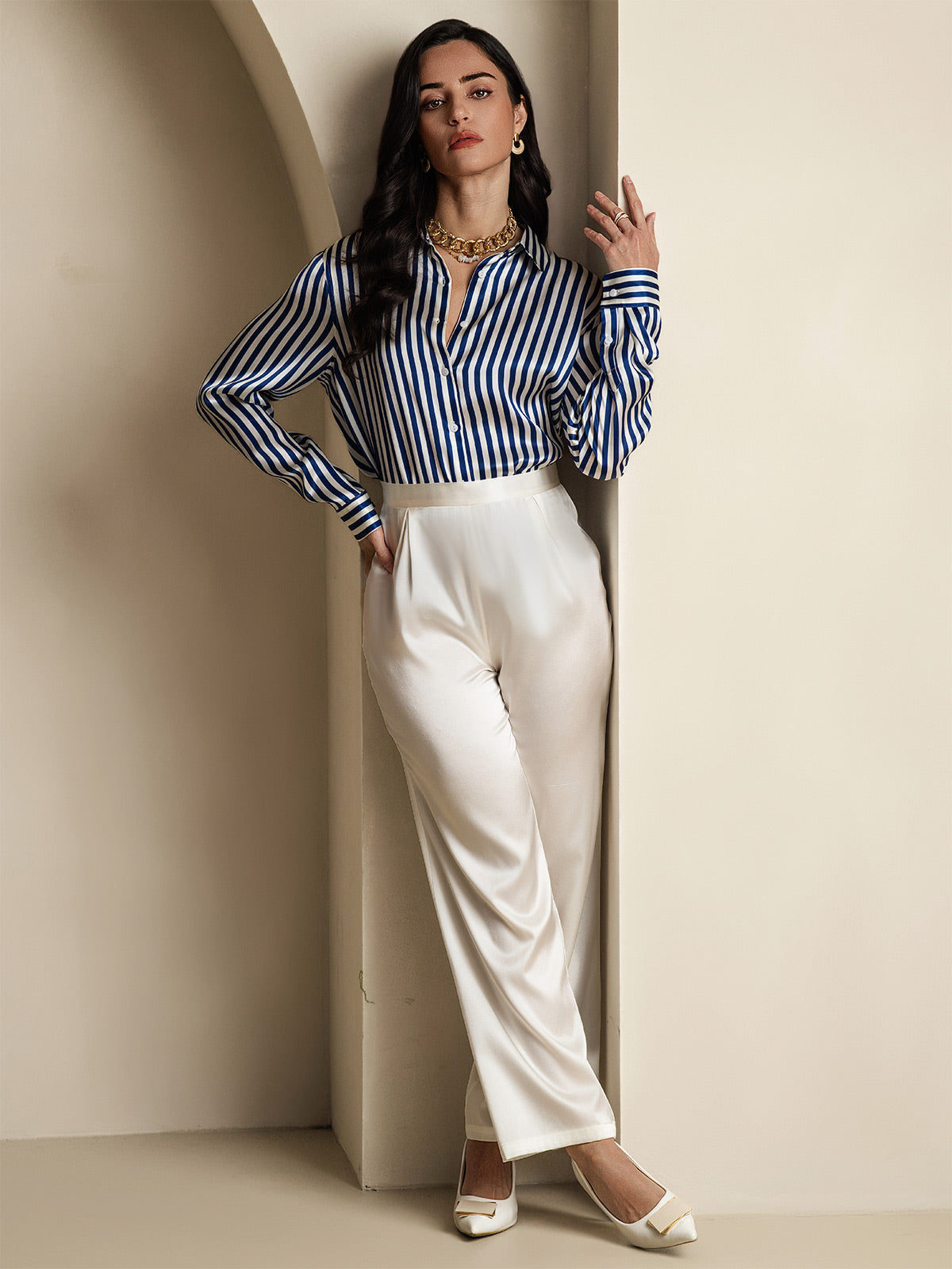 [Sininen] SilkSilky-FI Womens Shirt 008