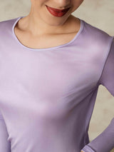 [Violetti] SilkSilky-FI Long Sleeve Round Neck Naisten Pitkät Alusvaatteet 005