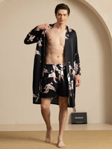 [Musta] SilkSilky-FI 19Momme Long Sleeve Mens Pajamas 003