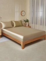 [Beige+Khaki] SilkSilky-FI 19Momme Vuodevaatteet Setti 001