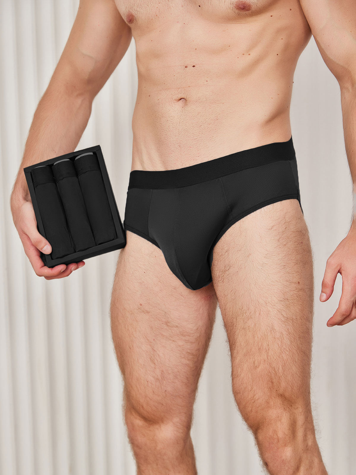[Musta] SilkSilky-FI Mens Underwear 003
