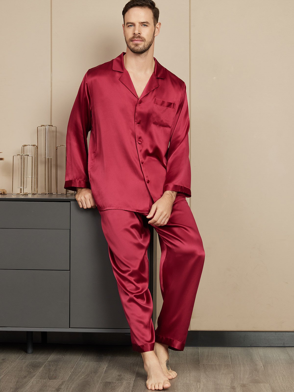[Viini] SilkSilky-FI Mens Pajamas 005