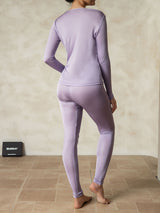 [Violetti] SilkSilky-FI Long Sleeve Round Neck Naisten Pitkät Alusvaatteet 002
