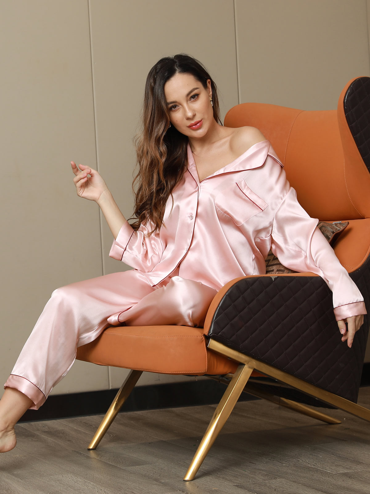 SilkSilky-FI Womens Pajamas Pinkki 001