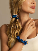 [Navy Lohikäärme] SilkSilky-FI Scrunchie 005