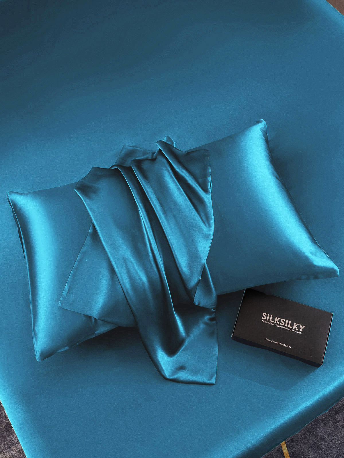 [Sinivihreä] SilkSilky-FI 19Momme Pillowcase 006