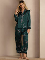 [Smaragdi Seepra] SilkSilky-FI Long Sleeve Lapel Collar Naisten Pyjamat 006