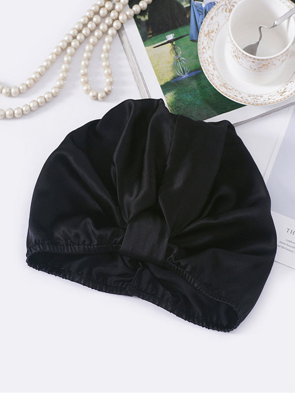 [Musta] SilkSilky-FI Sleep Cap 002,