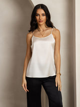 [Vaalean Harmaa] SilkSilky-FI Spaghetti Strap Camisole Top 004