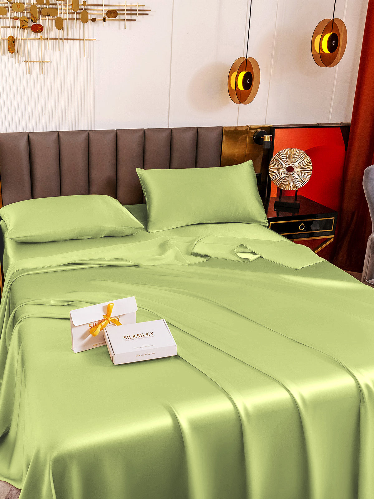 [Mintunvihreä] SilkSilky-FI 19Momme Bedding Set 005