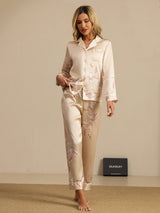 [Samppanja] SilkSilky-FI Long Sleeve Notkokaulus Naisten Pyjamat 006