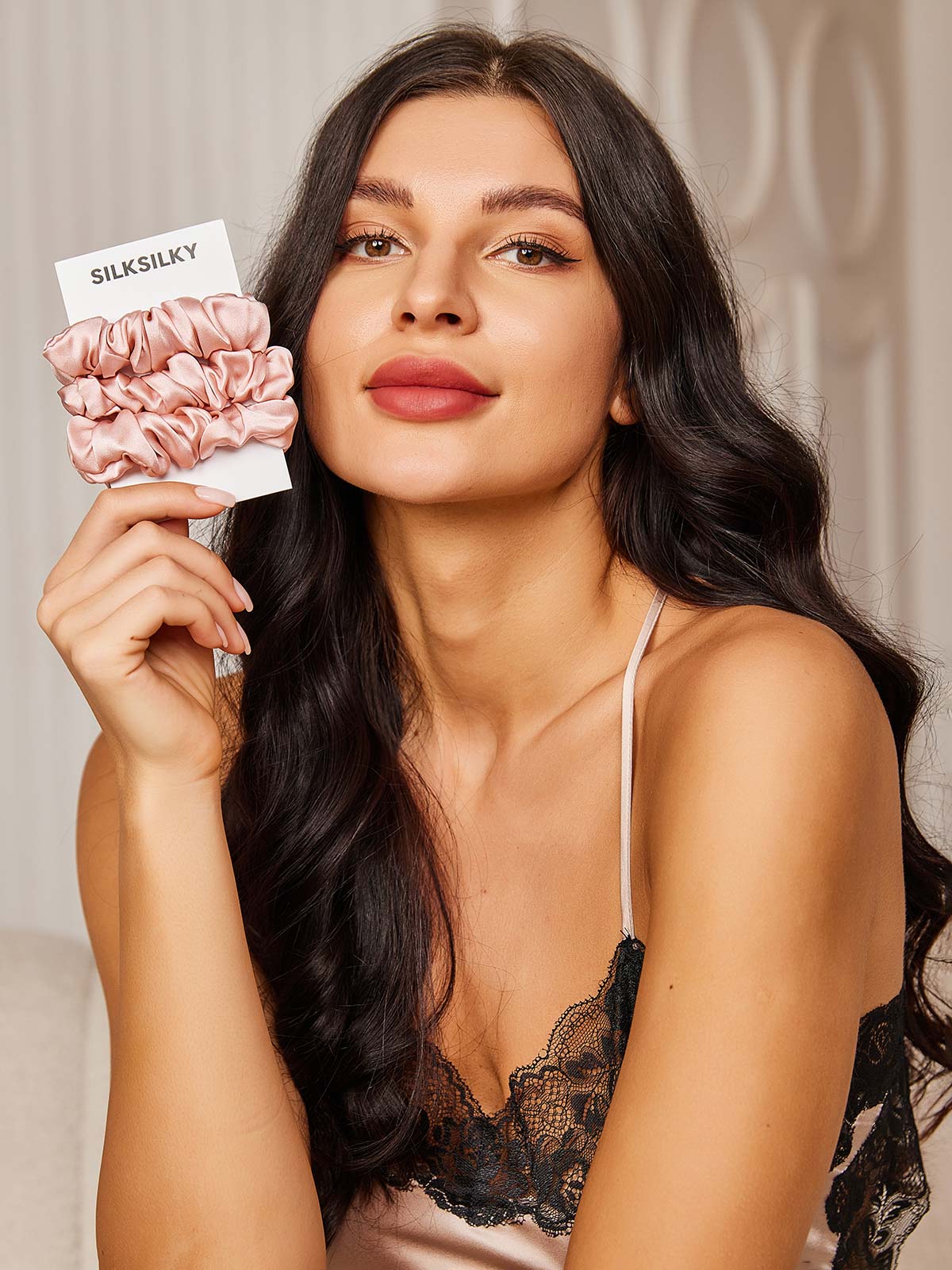 [Pinkki] SilkSilky-FI 19Momme Scrunchie 002