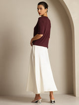 [Windsorviini] SilkSilky-FI Half Sleeve Crew Neck Naisten T-paita 008