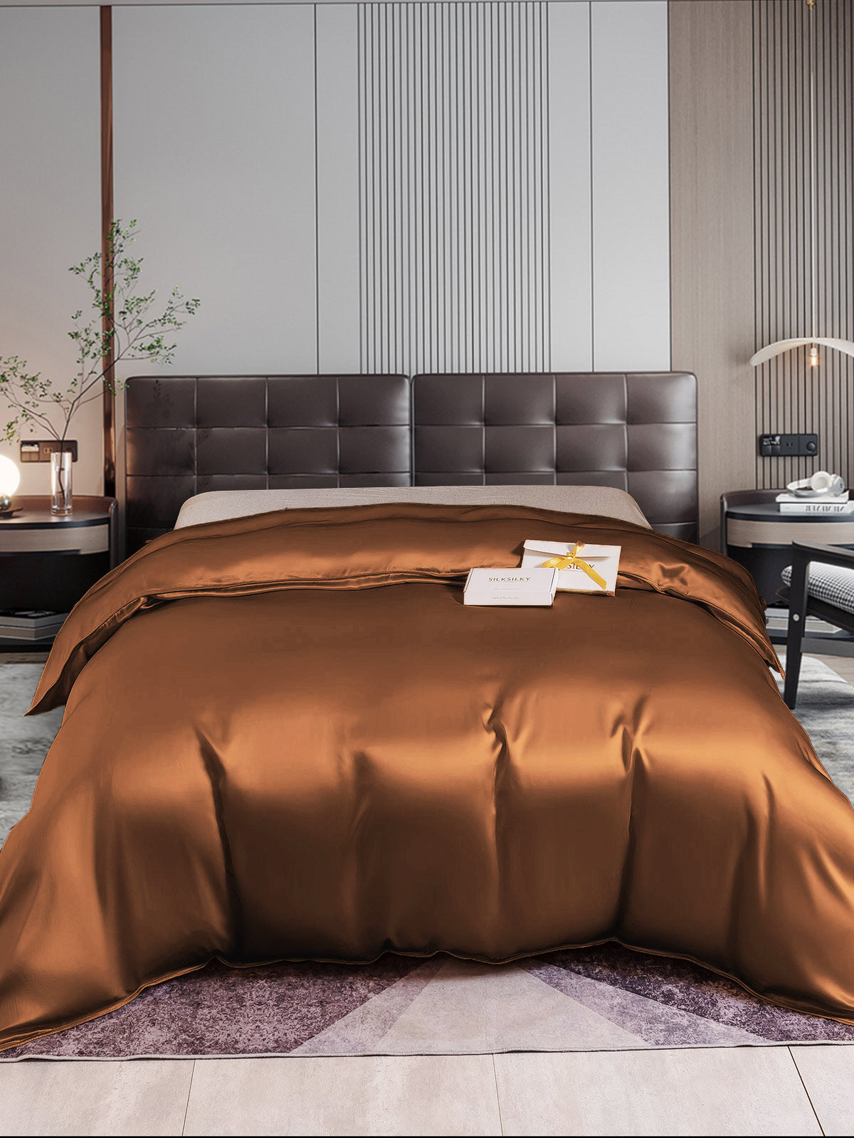 [Kahvi] SilkSilky-FI 22Momme Duvet Cover 001