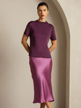 [Violetti] SilkSilky-FI Short Sleeve Naisten T-paita 008