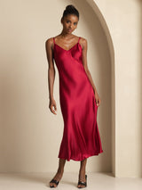 [Viini] SilkSilky-FI Spaghetti Strap V Neck Mekko 004