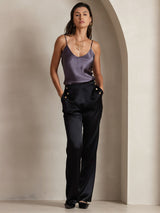 [Purppuranharmaa] SilkSilky-FI Spagettihihna V Neck Camisole Top 005