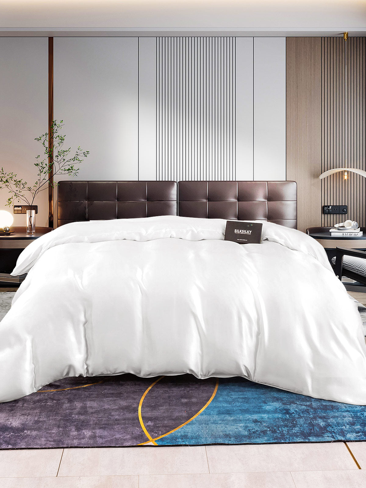 [Valkoinen] SilkSilky-FI 22Momme Duvet Cover 001