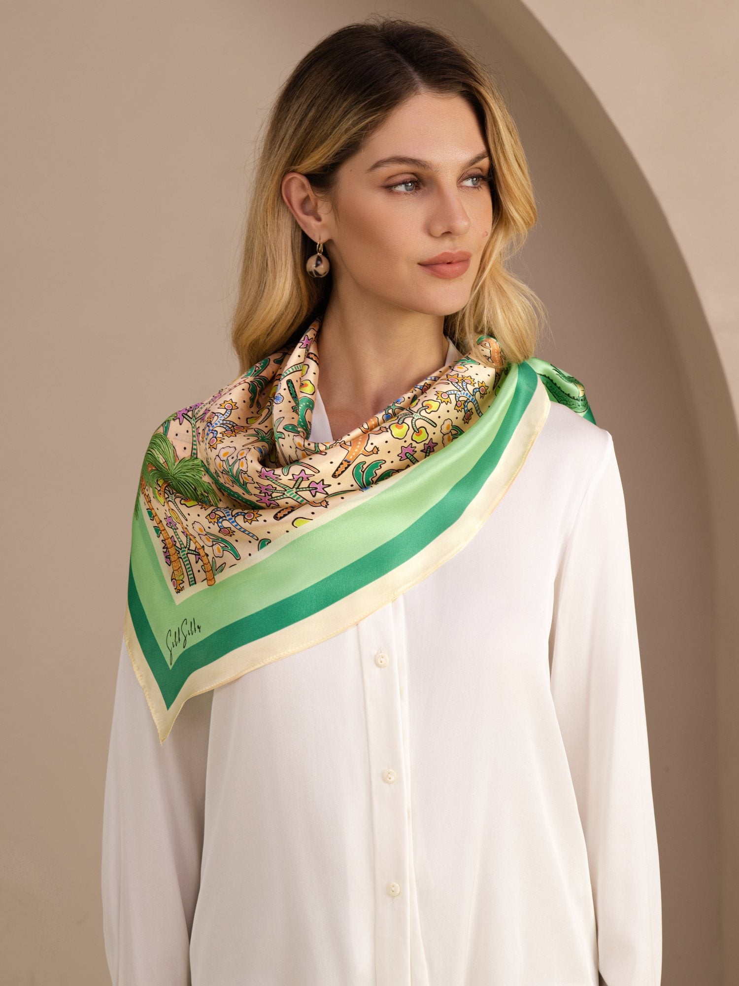 [Hiekkakrokotiili] SilkSilky-FI Scarf 002