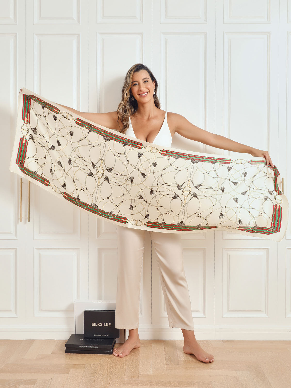 [P020] SilkSilky-FI Pure Silk Scarf 002