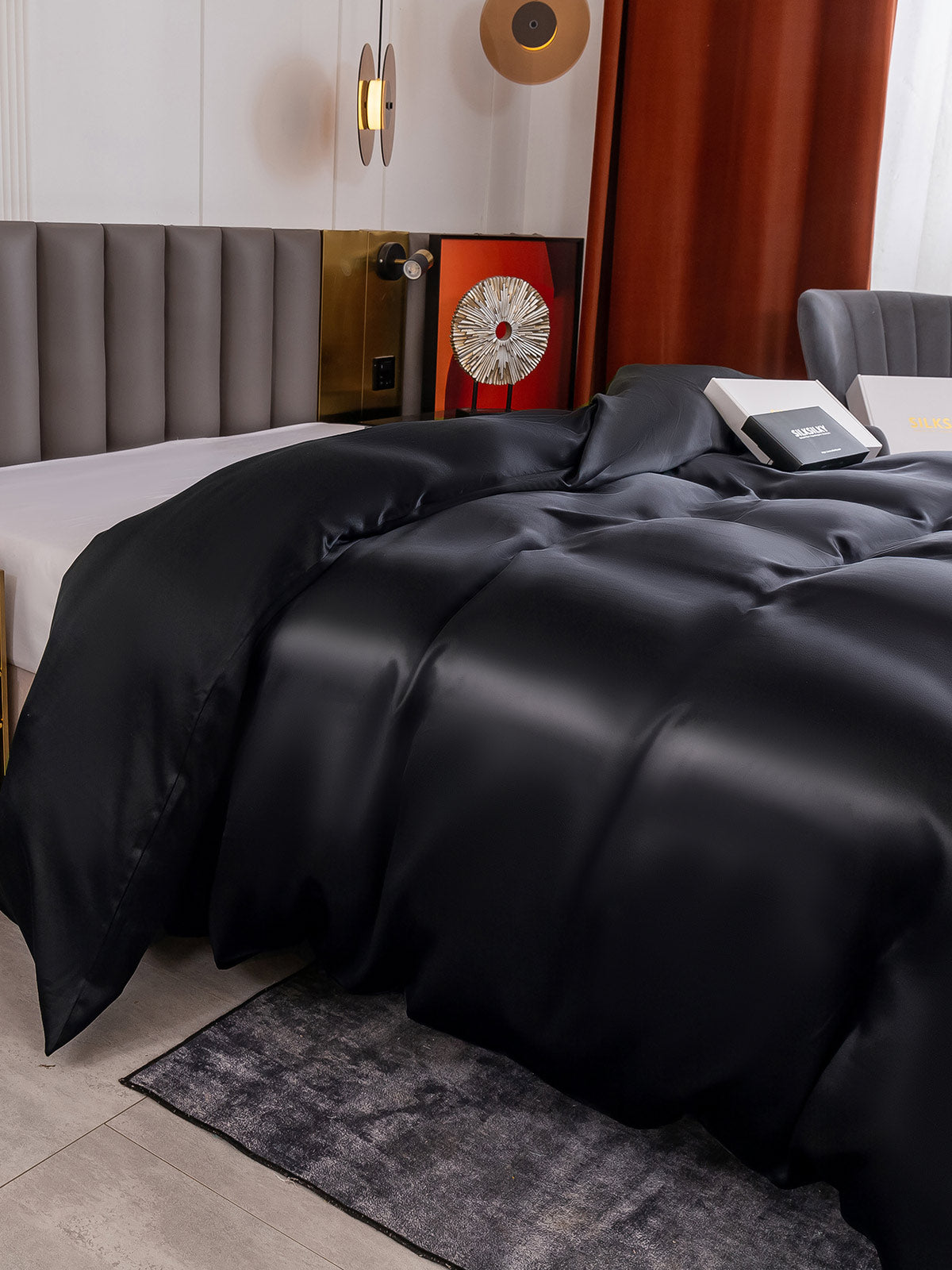 [Musta] SilkSilky-FI 19Momme Duvet Cover 002