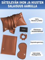 [Kahvi] SilkSilky-FI 19Momme Pure Silk Pillowcase Set 002