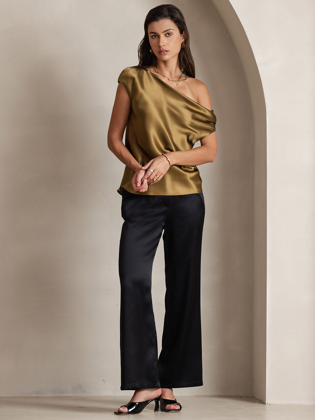 [Ruskea] SilkSilky-FI 19Momme Womens T-Shirt 007
