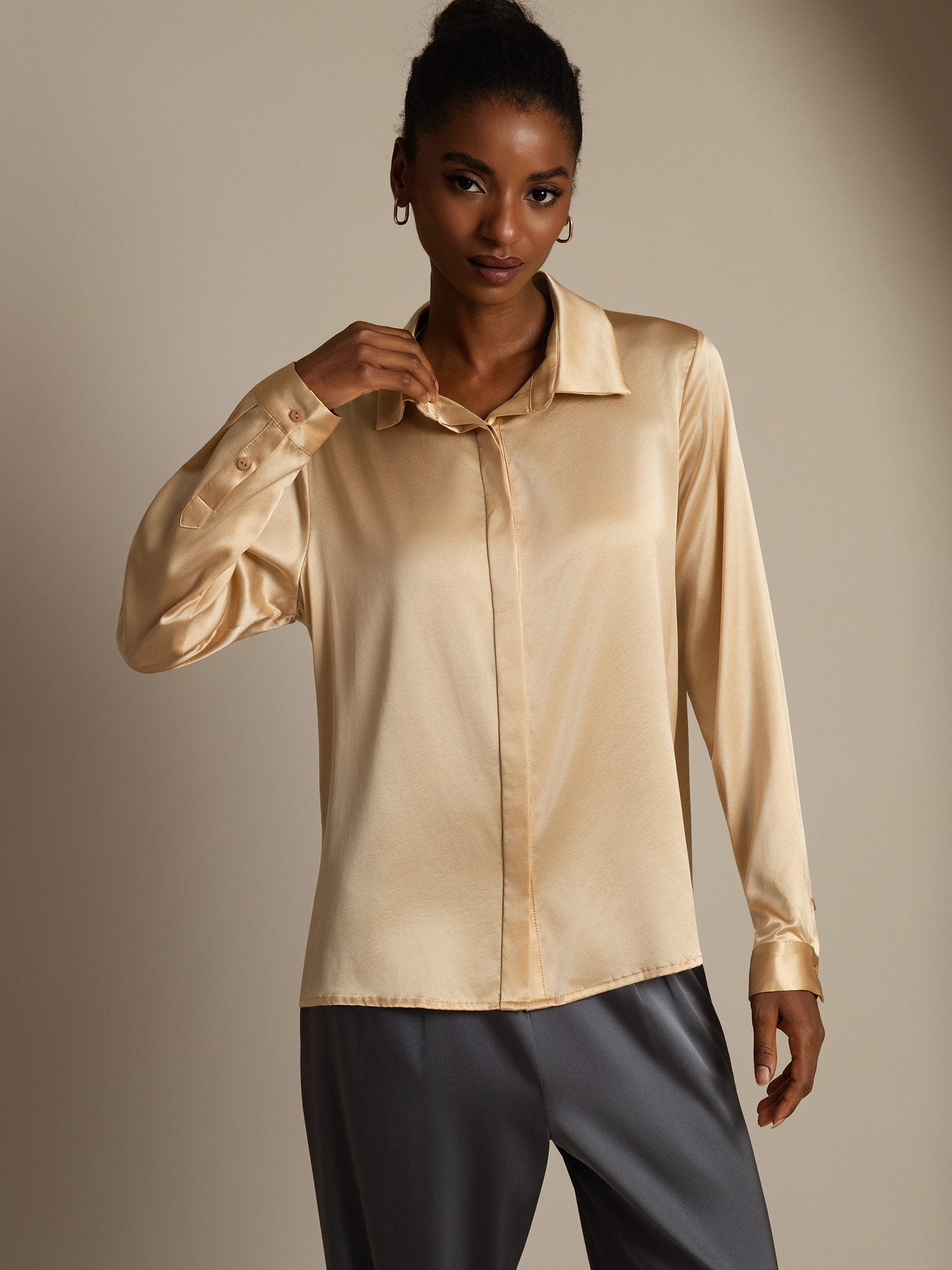 [Samppanja] SilkSilky-FI 19Momme Womens Shirt 004