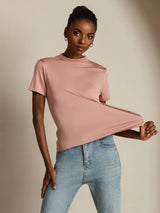 [Pinkki] SilkSilky-FI Short Sleeve Naisten T-paita 001