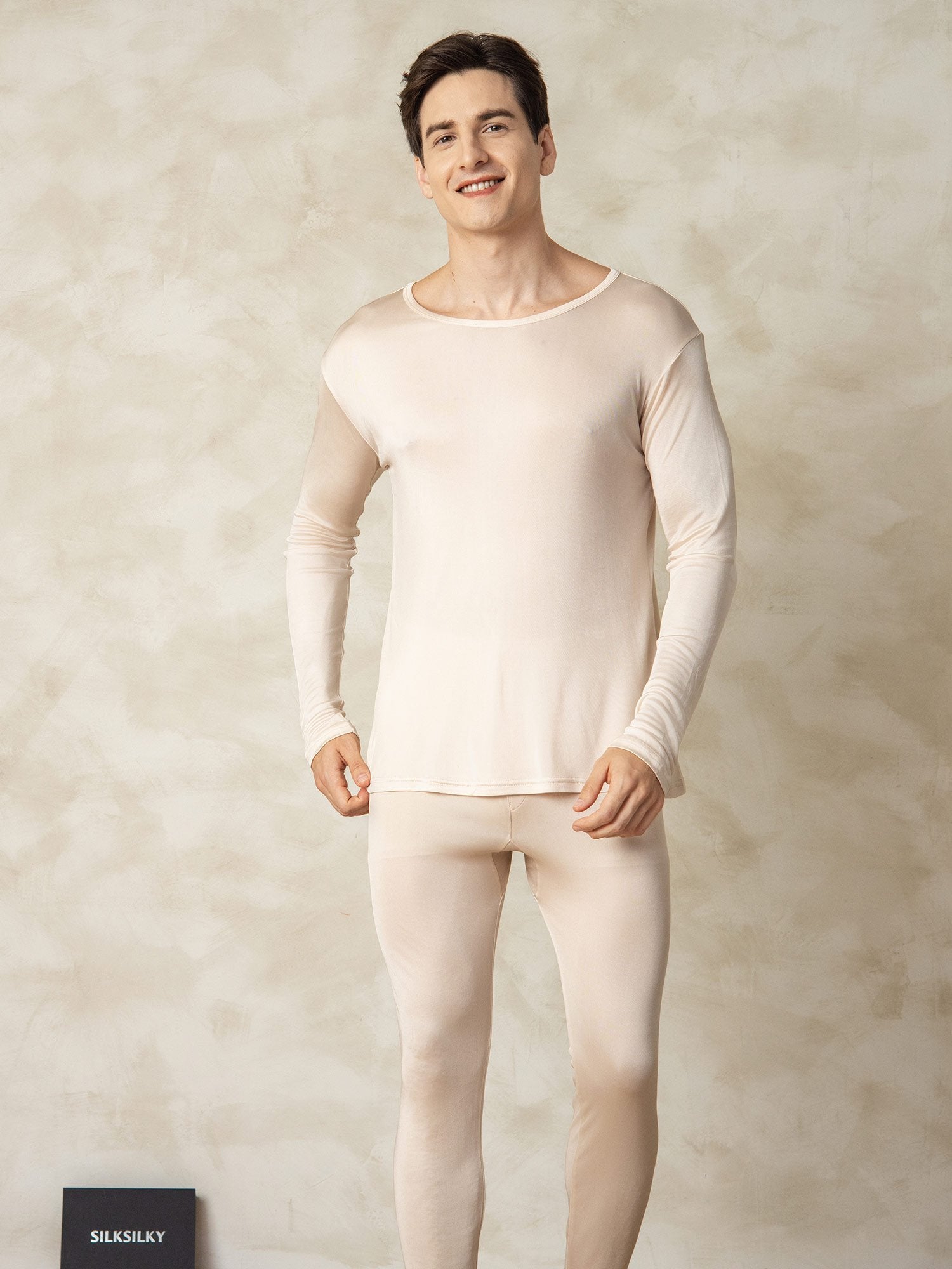 [Tan] SilkSilky-FI Mens Pajamas 004
