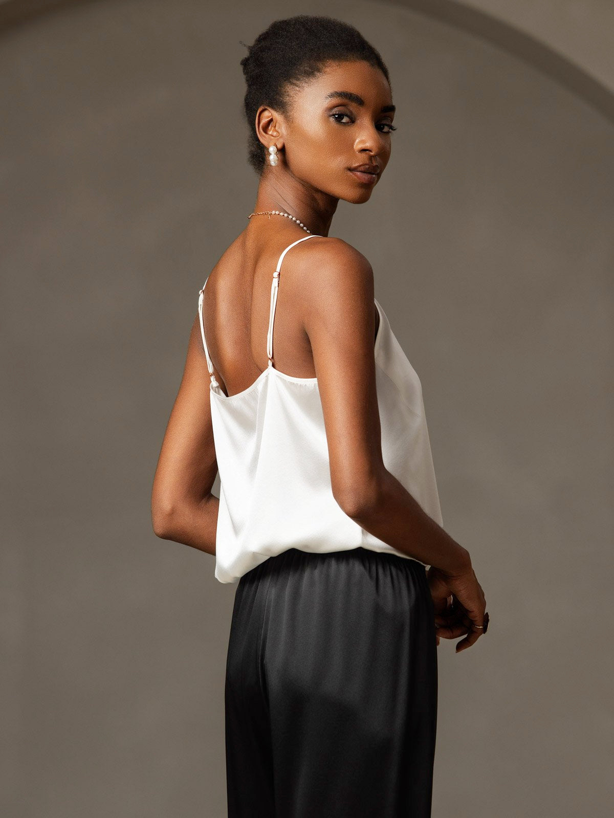 [Valkoinen] SilkSilky-FI 19Momme Camisoles 004