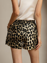 [Leopardi] SilkSilky-FI 19Momme Womens Shorts 002