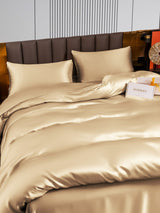 [Beige] SilkSilky-FI 22Momme Vuodevaatteet Setti 004