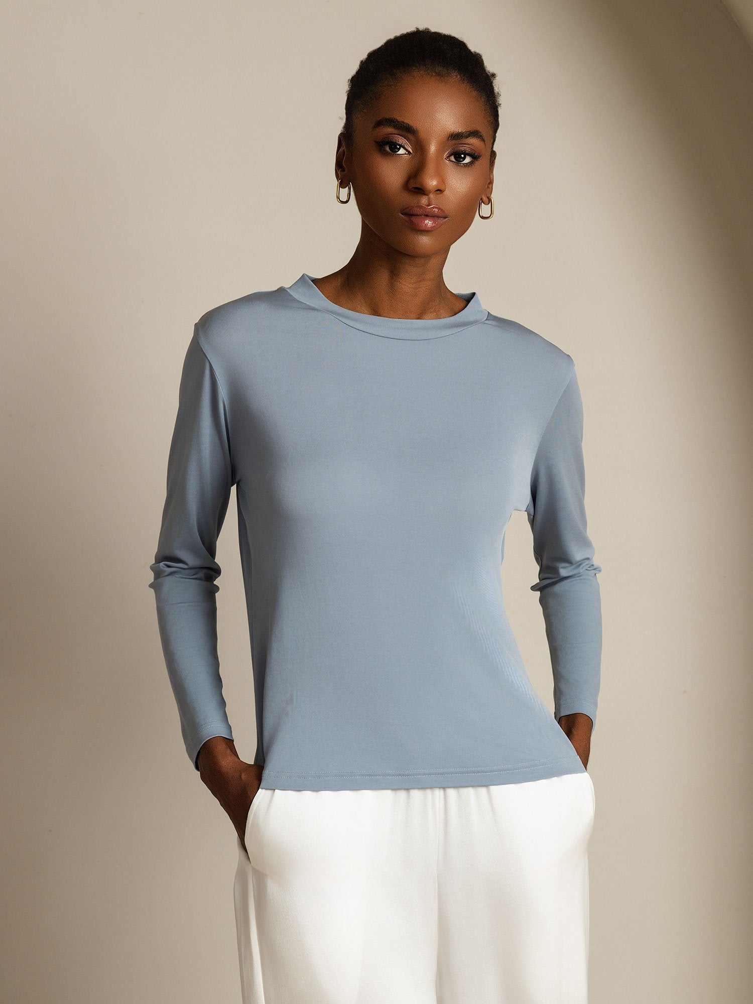 [Harmaansininen] SilkSilky-FI Womens T-Shirt 006