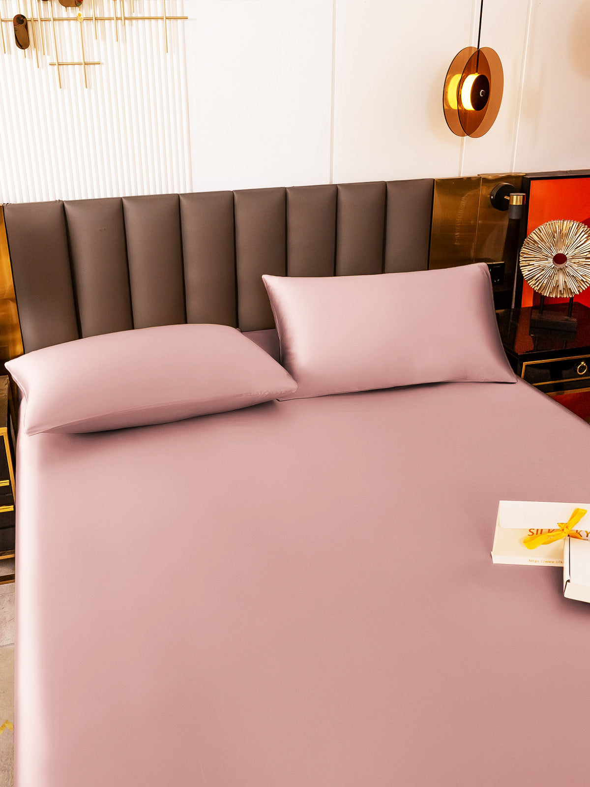 [Vaalean Mauve] SilkSilky-FI 19Momme Bedding Set 005