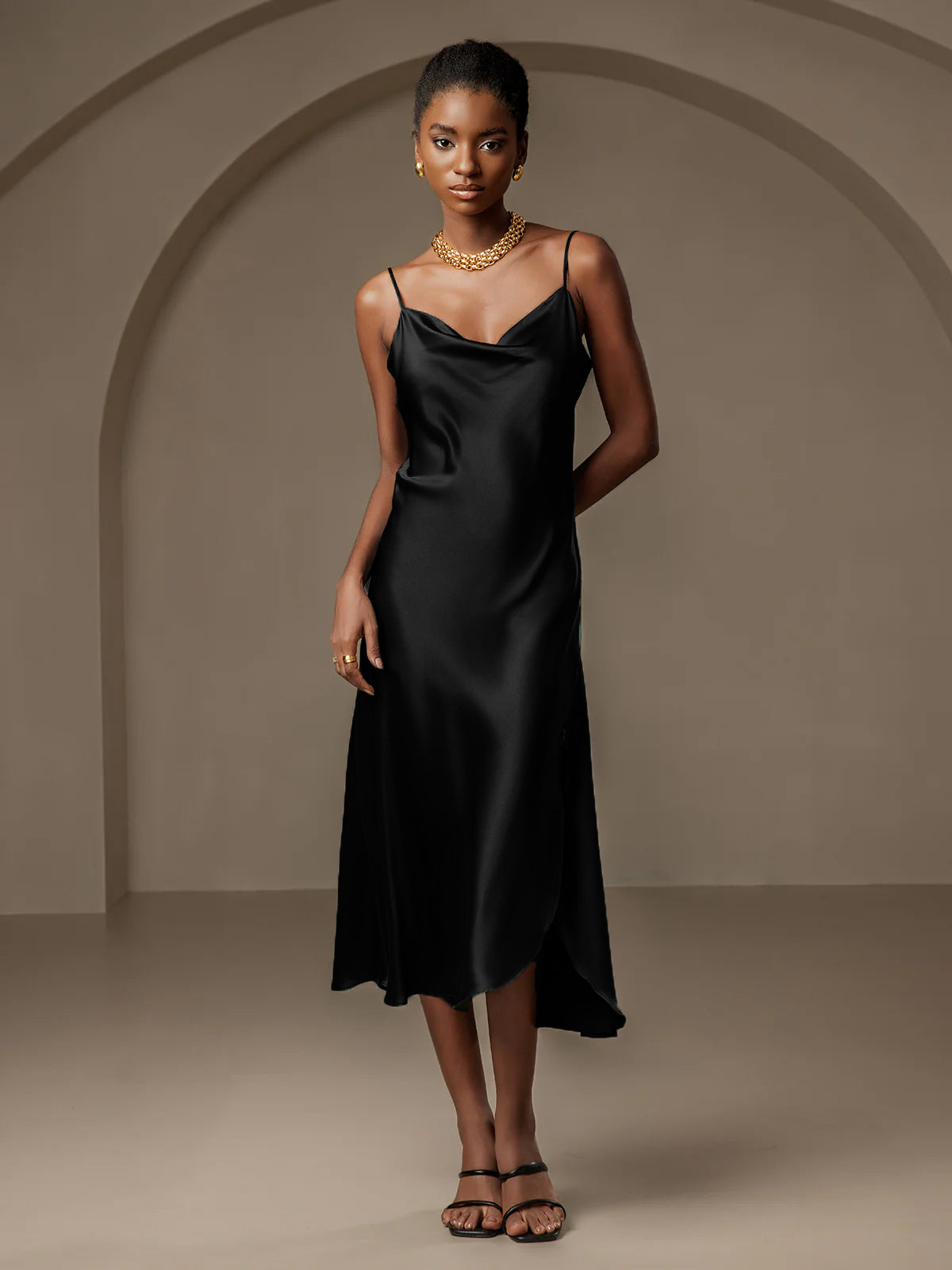[Musta] SilkSilky-FI 19Momme Dress 001