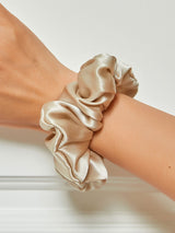 [Beige] SilkSilky-FI Scrunchie 001