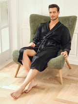 [Musta] SilkSilky-FI 19Momme Mens Robe 006