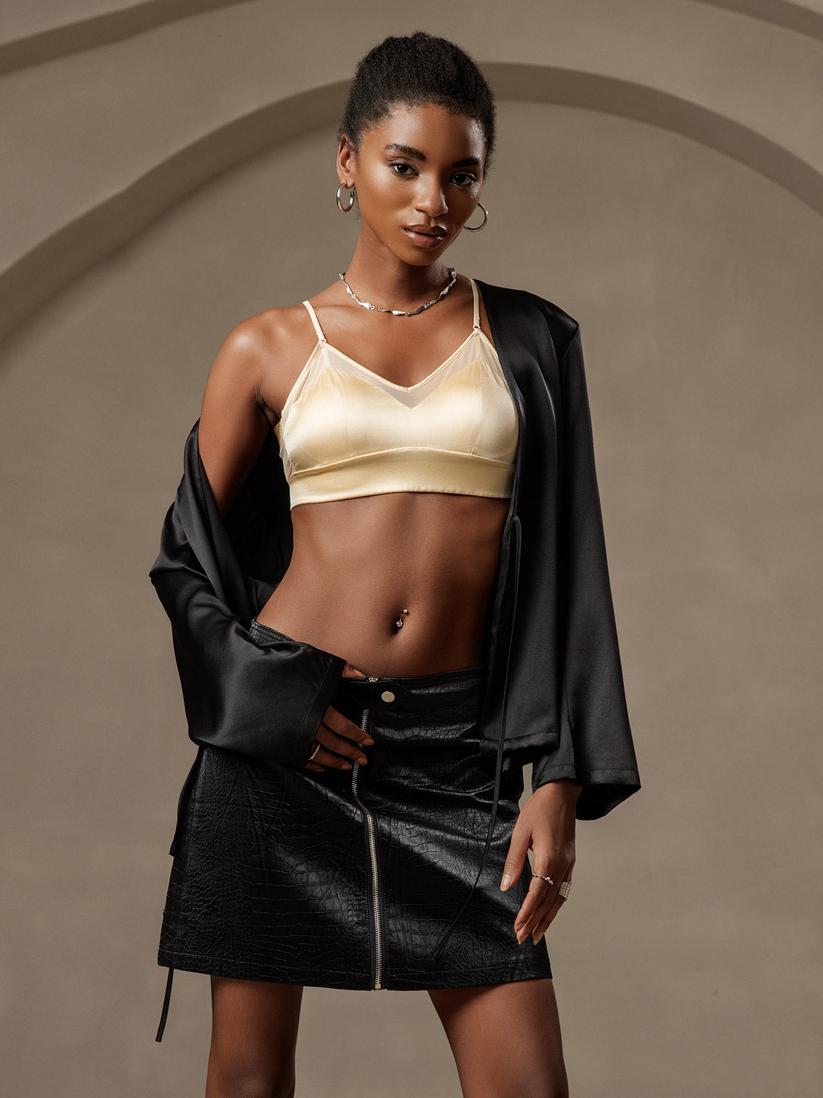 [Musta] SilkSilky-FI 19Momme Womens Outerwear 007