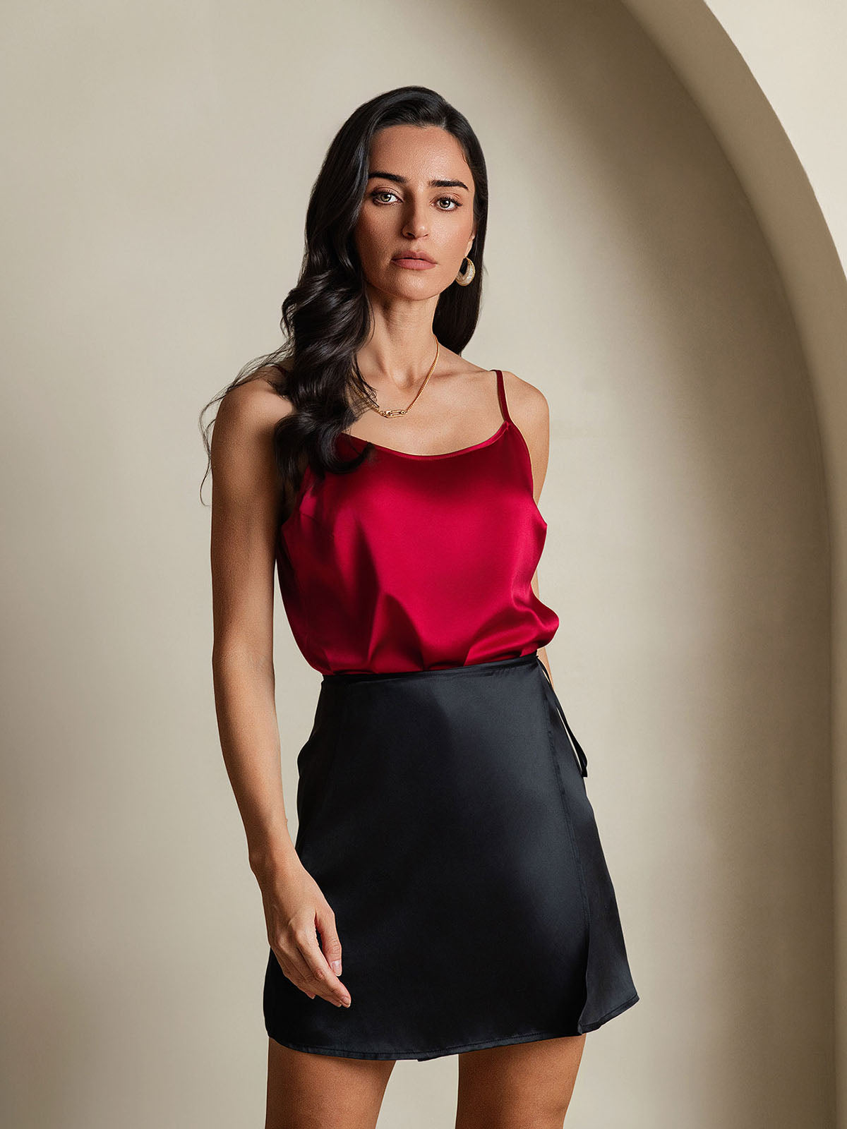 [Musta] SilkSilky-FI Skirt 003