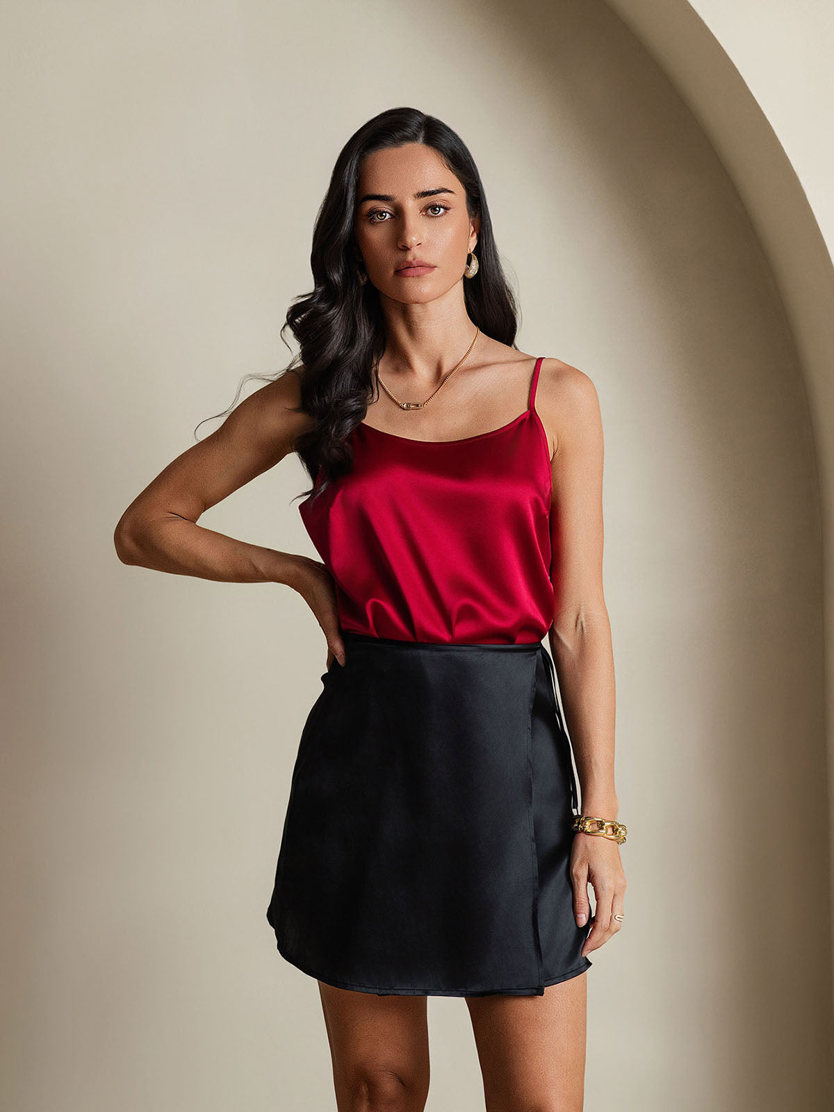 [Musta] SilkSilky-FI Skirt 004