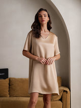 [Samppanja] SilkSilky-FI Half Sleeve V Neck Yöpaita 004