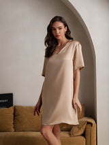 [Samppanja] SilkSilky-FI Half Sleeve V Neck Yöpaita 005
