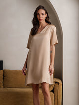 [Samppanja] SilkSilky-FI Half Sleeve V Neck Yöpaita 006